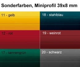ALU Vorbauelement rund mit intergr. Fliegengitter Rollo ALU-Minipanzer Sonderfarben