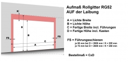 Sicherheits Rollgitter, 52x13 mm, stranggepresst