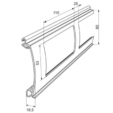 ALU Sicherheits Rollgitter 80x18,5mm fr Flchen bis 15 qm