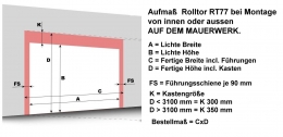ALU-Rolltor, Profil 77x18,5 mm