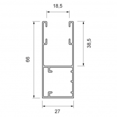 ALU-Rolltor, Profil 52x13 mm