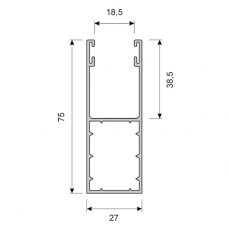 ALU-Rolltor, Profil 52x13 mm