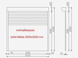 ALU-Rolltor, Profil 52x13 mm