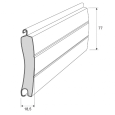 ALU-Rolltorpanzer 77x18,5 mm fertig konfektioniert